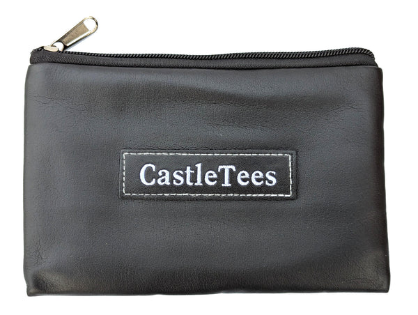 Mixed Castle Tees Zip Storage Tee Bag – 45 pcs Mixed Size Premium Bamboo Castle Golf Tees
