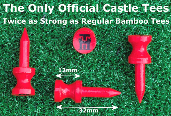 Mixed Castle Tees Box – 108 pcs Mixed Size Premium Bamboo Castle Golf Tees in a Box